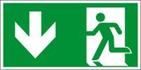 Rettungszeichen Notausgang,ASR/ISO,Kunststoff,300x150mm