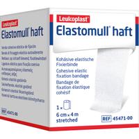Leukoplast&reg; Fixierbinde Elastomull haft,wei&szlig;,verst&auml;rkte Baumwolle,6cmx4m,10/VE