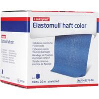 Leukoplast&reg; Fixierbinde Elastomull haft color, blau, 8cm, 20m/Rolle