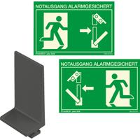 K.57 Adapter f&uuml;r Paniktreibriegel, inkl. Notausgangschilder und Montageanleitung