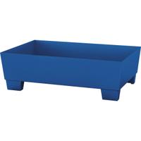 asecos Auffangwanne,ohne Gitter,1 Fass,blau,Stahlblech,lackiert,1240x350x815mm