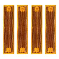 K.57 Warn-Reflektor, mit Schraubloch, gelb, Kunststoff, 41x182mm, 4 St&uuml;ck/VE