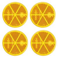 K.57 Warn-Reflektor, gelb, Kunststoff, mit 2 Klebestreifen, &Oslash; 60mm, 4 St&uuml;ck/VE